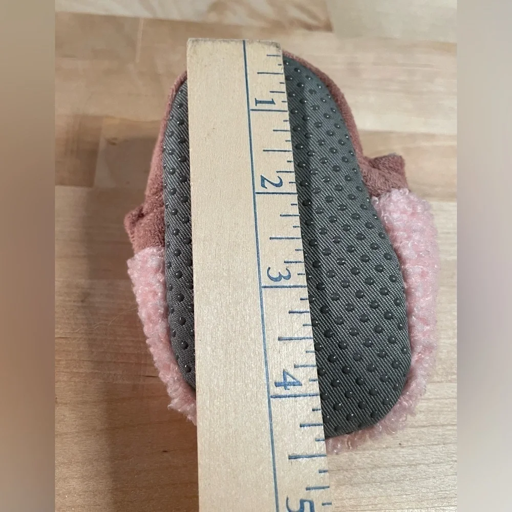 Pink Infant Booties with Ears